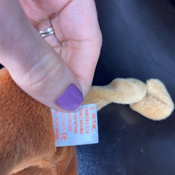 TY Beanie Babies Bongo the Monkey Beanie Baby Tan Tail 4067 - Picture 7 of 7